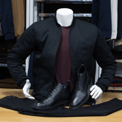 blouson homme noir Évasion – coupe moderne élégante