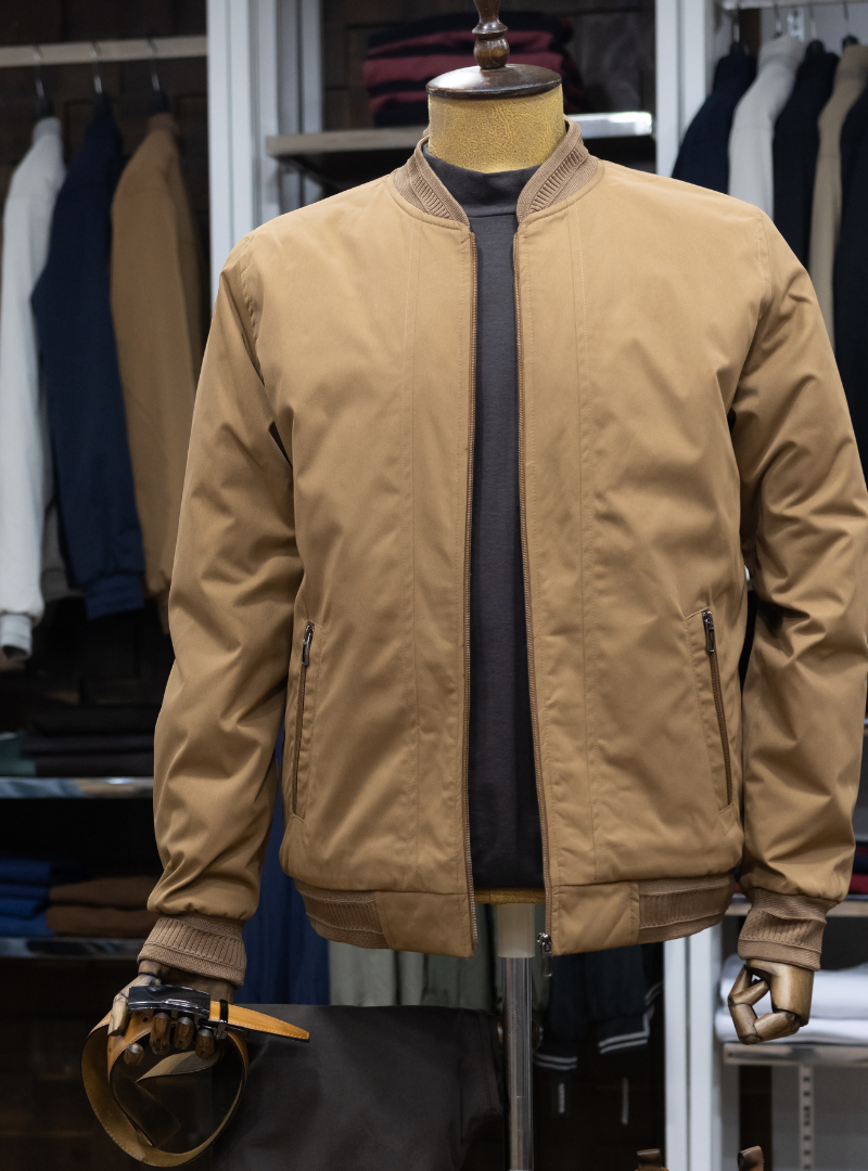 blouson homme camel Évasion – modèle léger coupe moderne