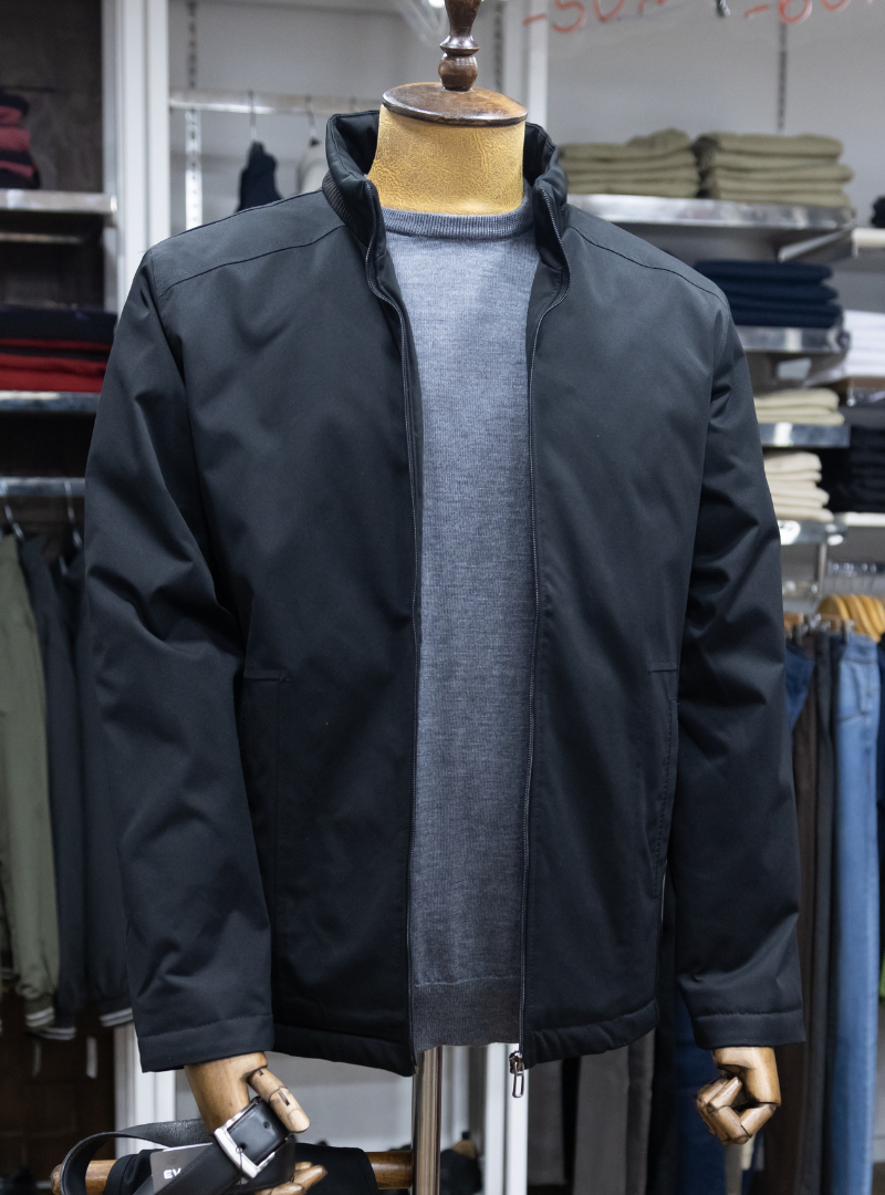 blouson homme noir Premium Évasion – coupe moderne élégante