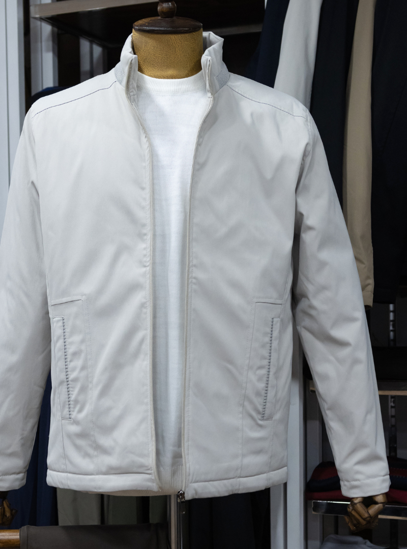 blouson homme couleur crème Évasion – modèle moderne élégant