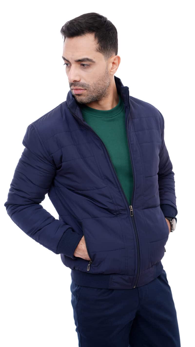 Blouson homme imperméable bleu -évasion