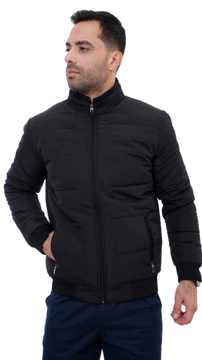 Blouson homme imperméable noir -évasion