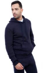 Sweat Capuche Homme Bleu Marine – Image 3