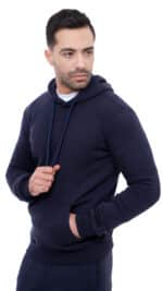 Sweat Capuche Homme Bleu Marine – Image 2