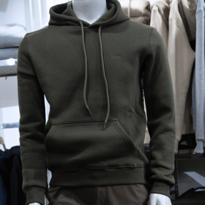 Sweat capuche homme vert kaki Évasion