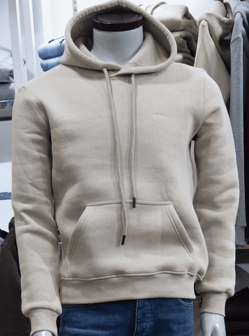 Sweat capuche homme beige – hoodie confortable Évasion