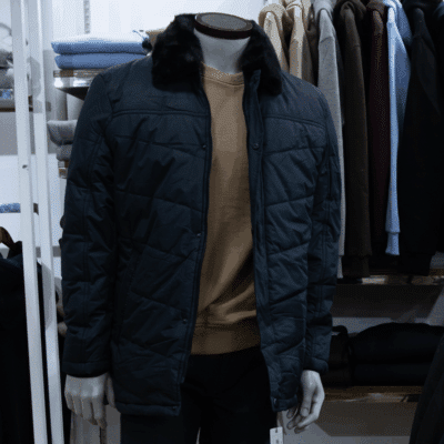 blouson homme bleu matelassé EVASION