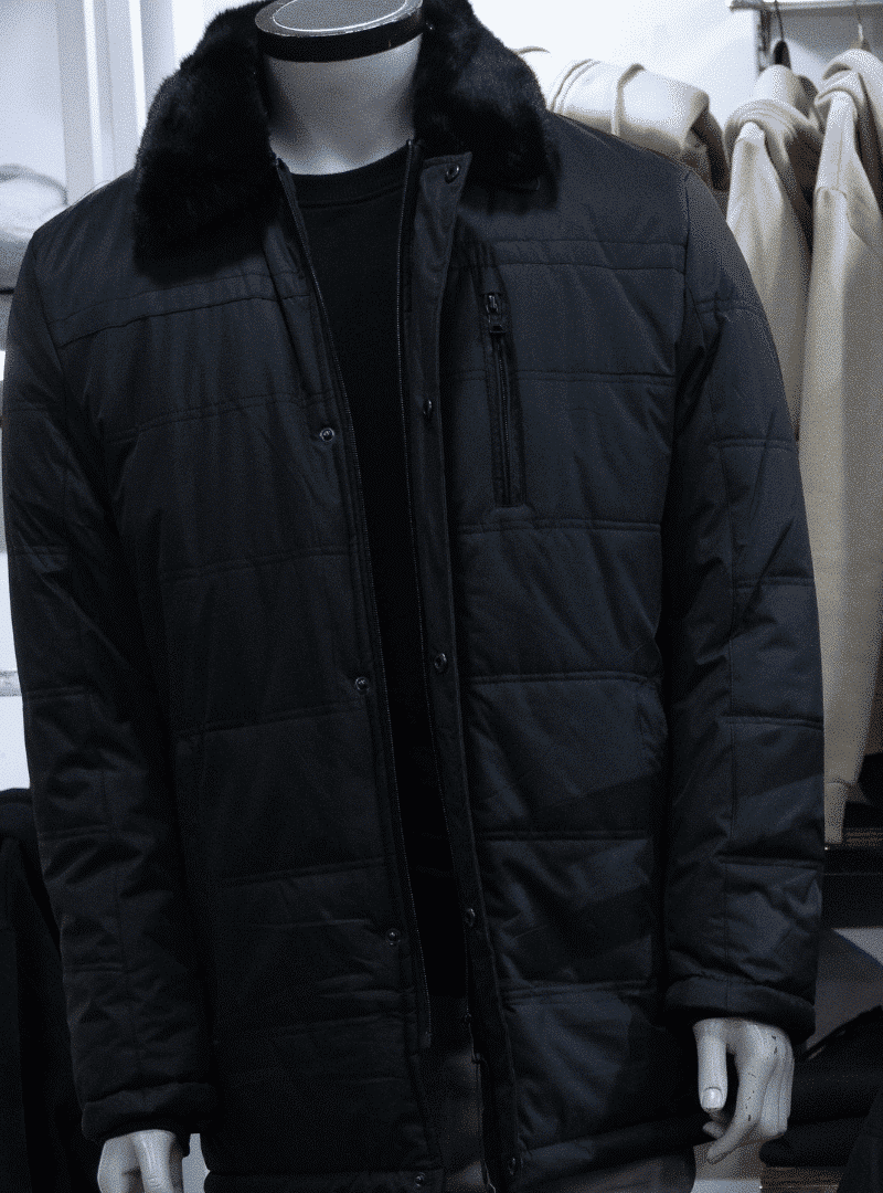 blouson homme noir matelassé EVASION