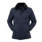 Veste d'hiver bleu foncé avec col-evasion