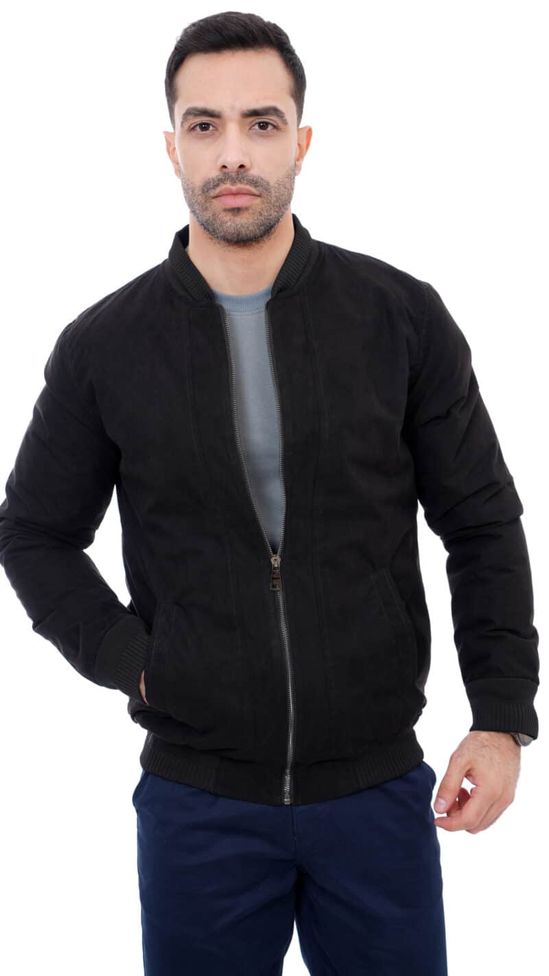 Blouson homme chic noir-evasion
