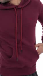 Sweat Capuche Homme Bordeaux – Image 4
