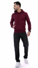 Sweat Capuche Homme Bordeaux – Image 5