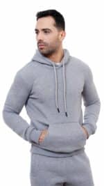 sweat capuche homme gris – evasion