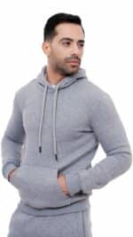 Pull à capuche homme gris – Hoodie sportwear
