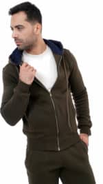 haut survetement vert homme