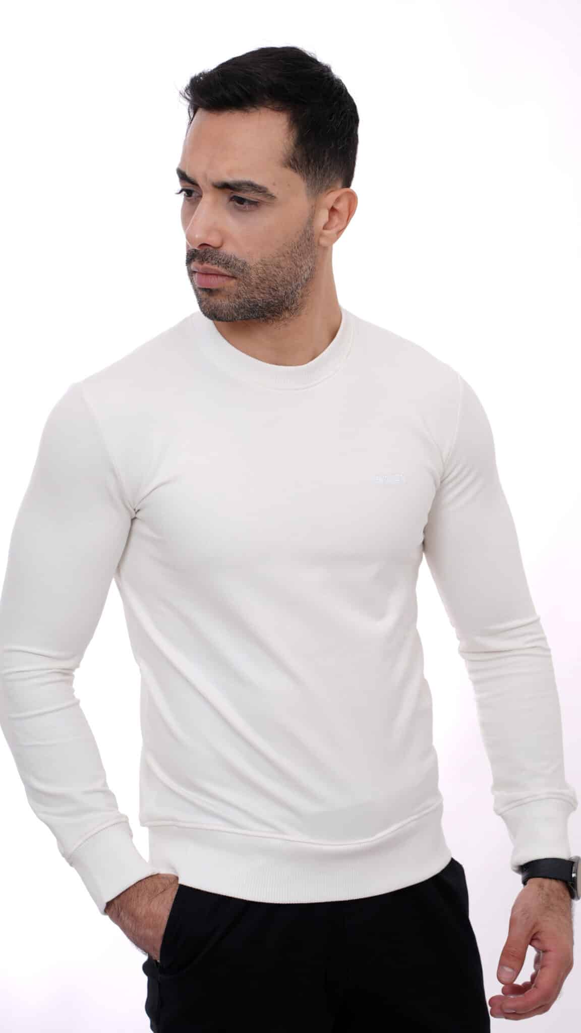 pull-138-blanc pull homme creme tunisie -evasion