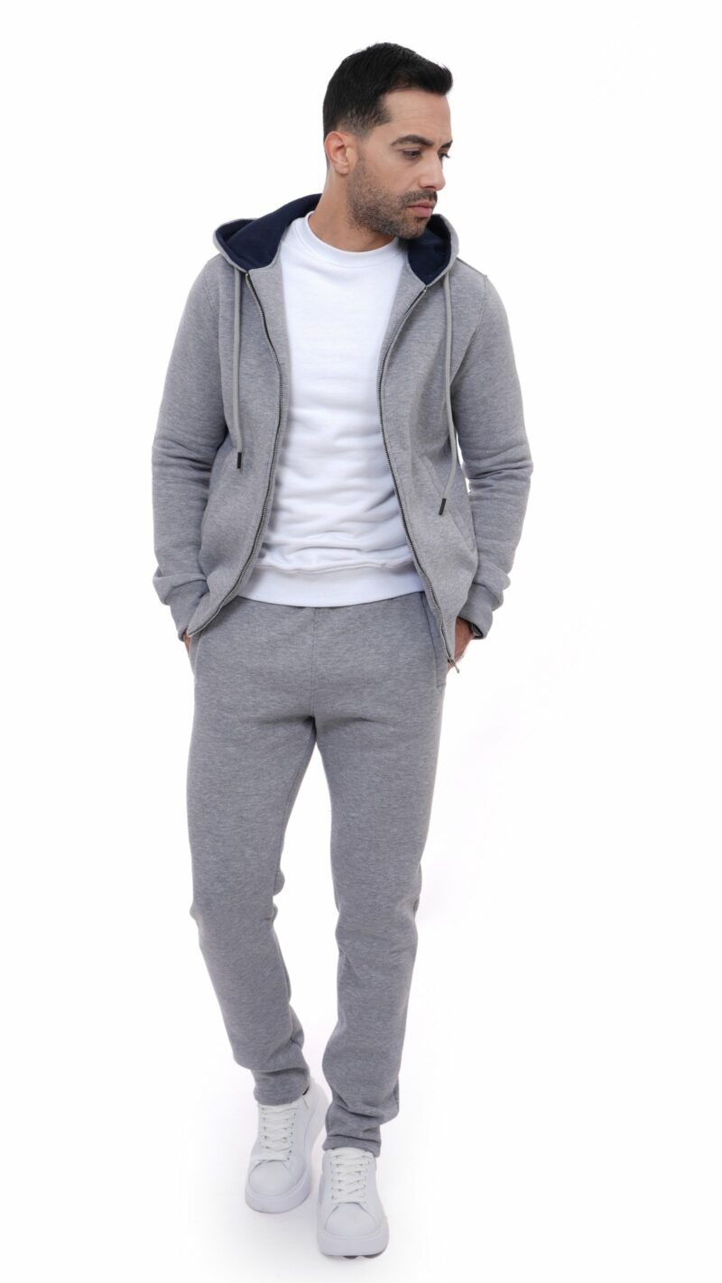 Survêtement homme gris – ensemble jogging zippé ÉVASION