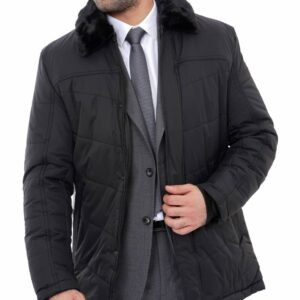 Blouson homme noir matelassé