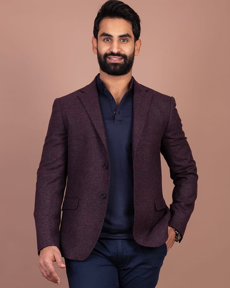 veste aubergine foncé 4 veste aubergine foncé – Image 4