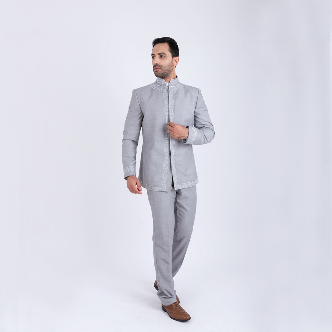 Costume Traditionnel gris-gr clair