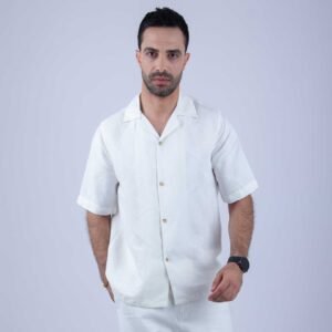 Chemise Lin Blanc Imprimé