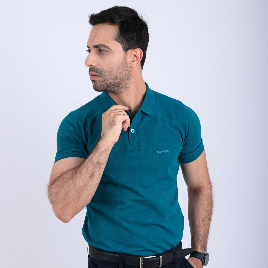 Polo uni Turquoise 1 Polo uni Turquoise
