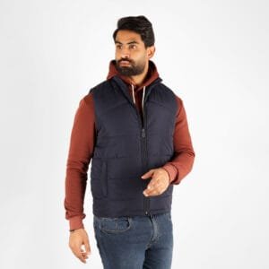 Doudoune Imperméable Sans Manche Bleu