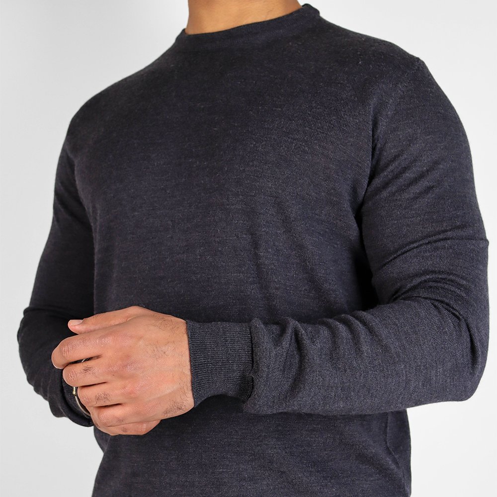 Pull Col Rond Gris.f – Image 3