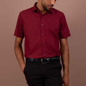 Chemise Bordeaux demi manche