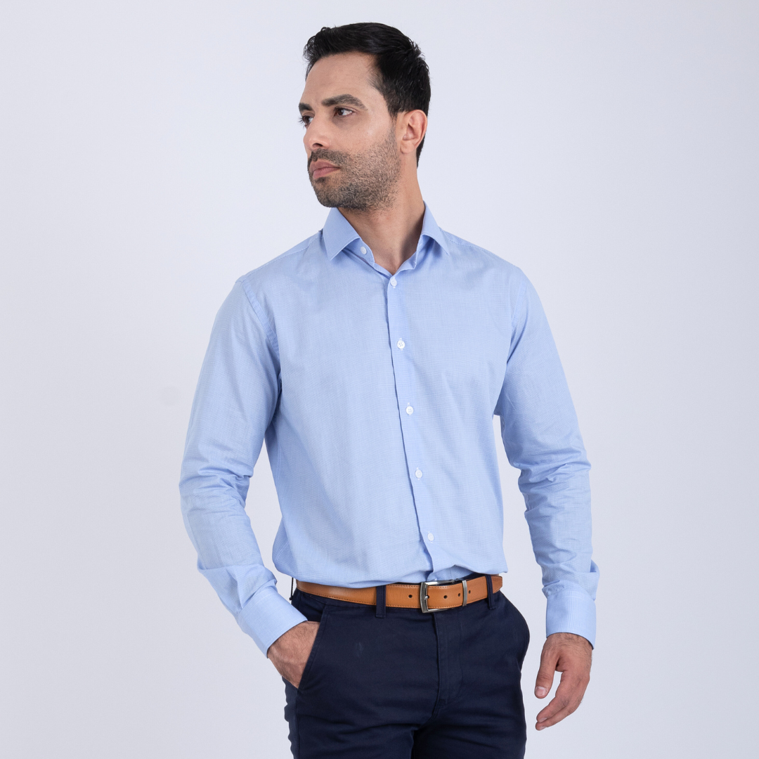 Chemise ciel petit carreaux ref211 4 Chemise ciel petit carreaux ref211 – Image 4