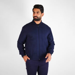 Blouson Daim Bleu