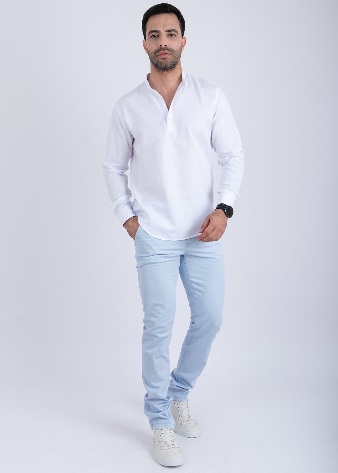 Chemise Col Mao Blanc ref208 8 Chemise Col Mao Blanc ref208 – Image 8