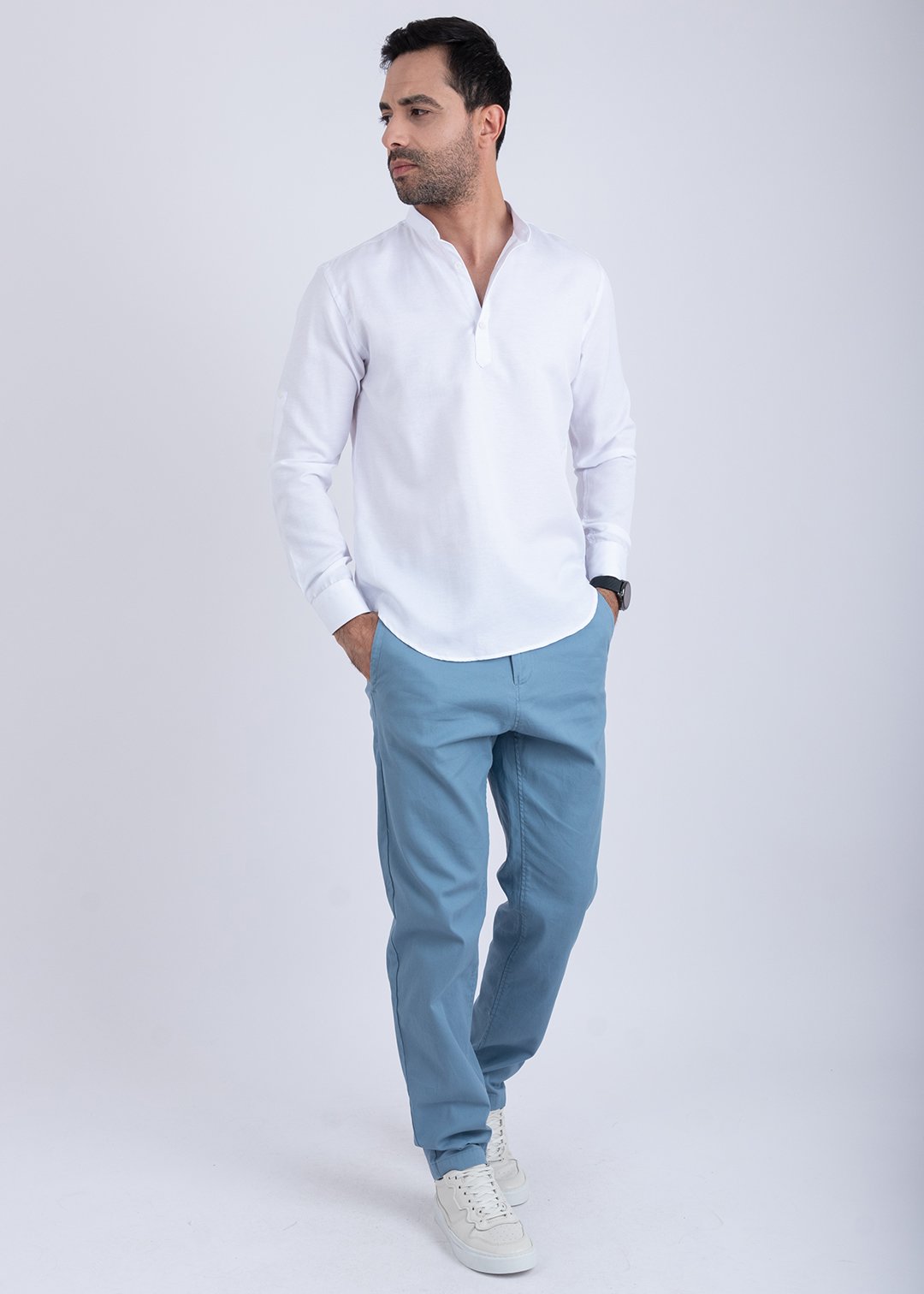 Chemise Col Mao Blanc ref208 4 Chemise Col Mao Blanc ref208 – Image 4