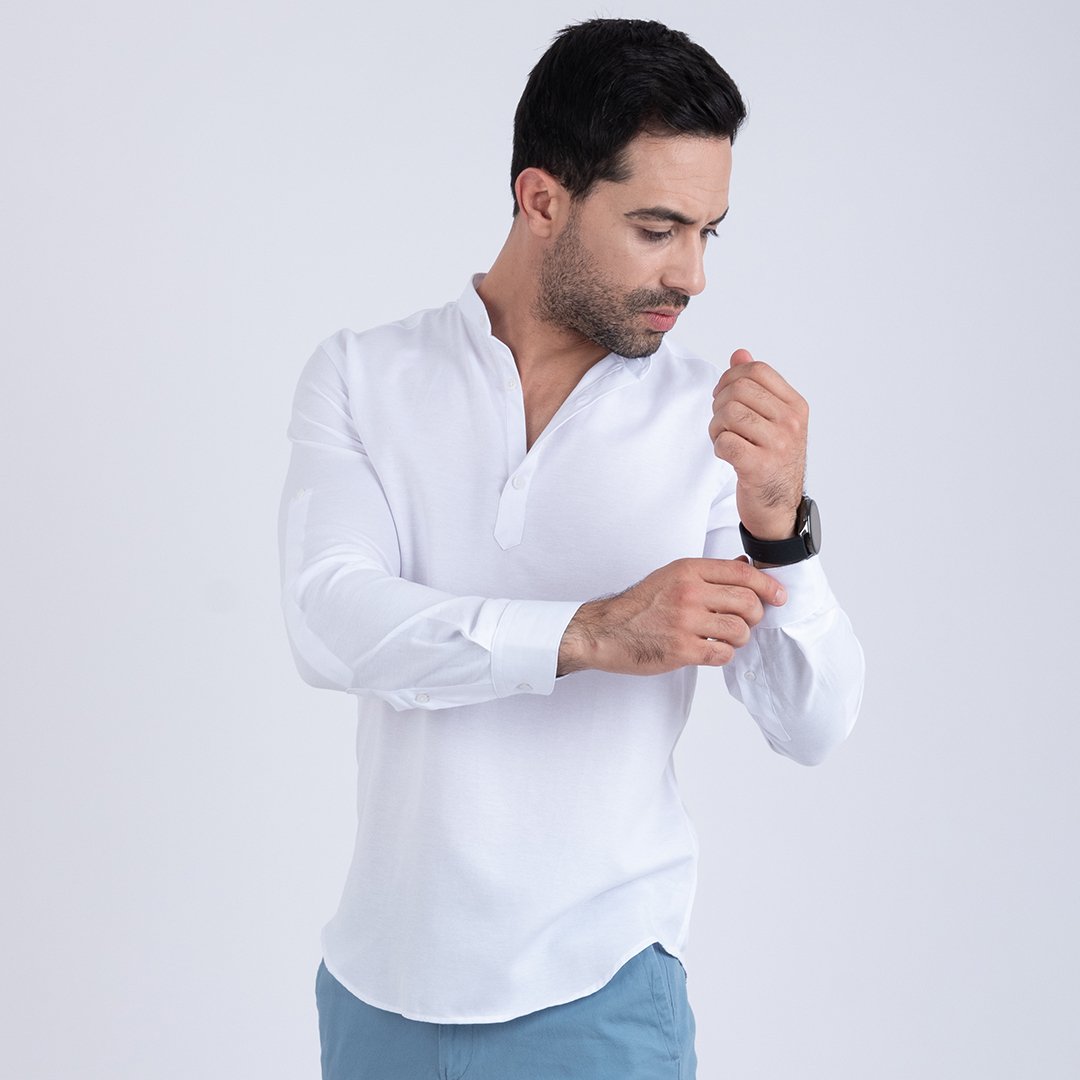 Chemise Col Mao Blanc ref208 5 Chemise Col Mao Blanc ref208 – Image 5