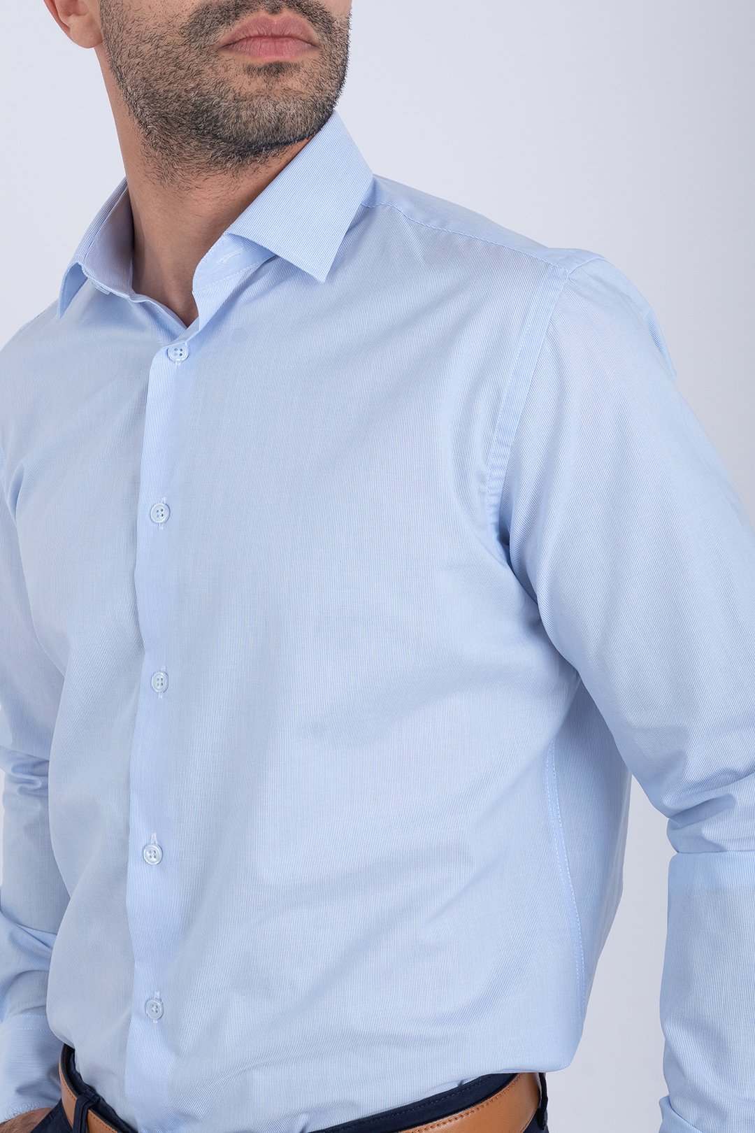 Chemise Ciel Petit Rayé – Image 2