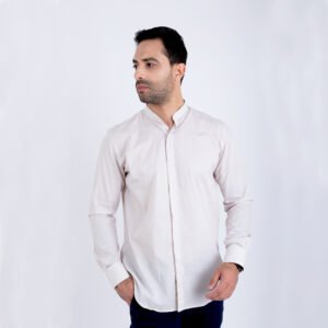 Chemise Col Mao Beige