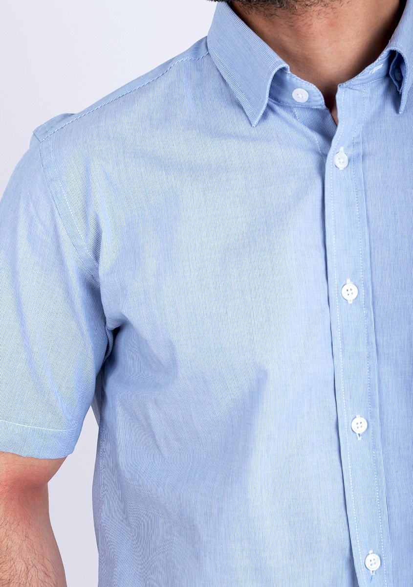 Chemise demi manche Bleu Ray 3 Chemise demi manche Bleu Ray – Image 3