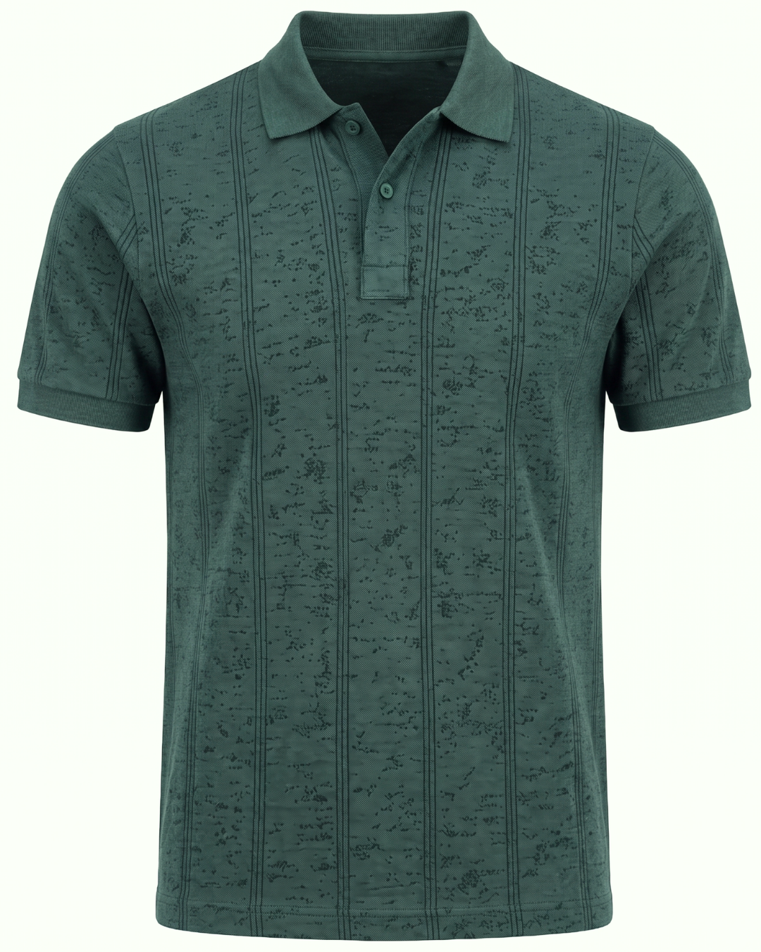 Polo Vert Sapin Texturé pour Homme – Coupe Classique 3 Polo Vert Sapin Texturé pour Homme – Coupe Classique – Image 3