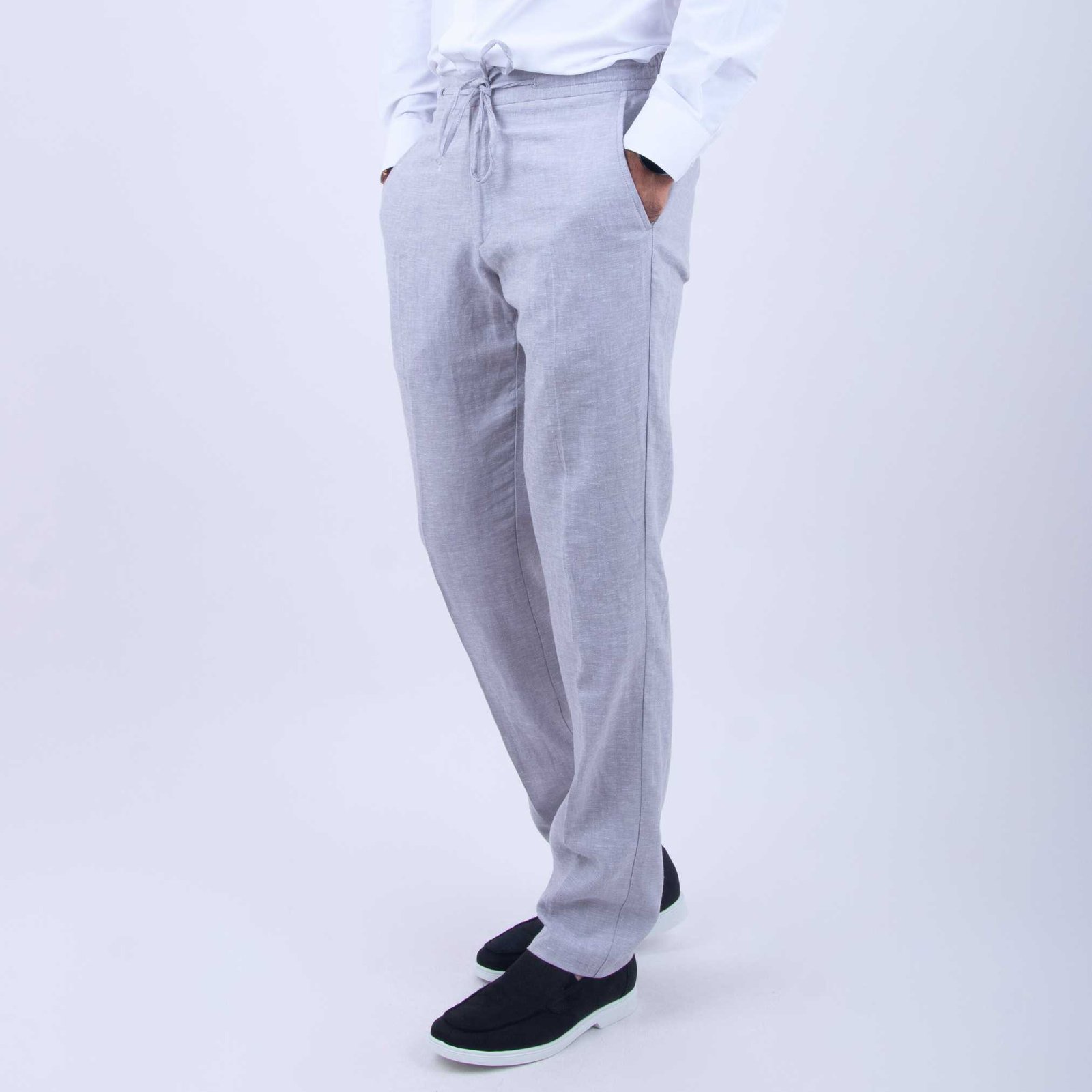 Costume Lin Gris Clair 6 Costume Lin Gris Clair – Image 6