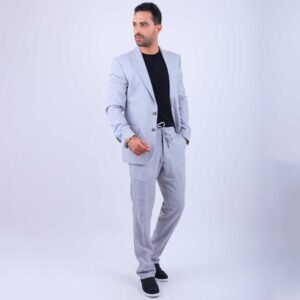 Costume Lin Gris Clair