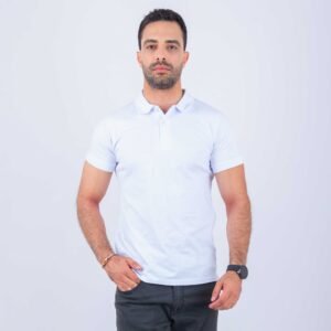 Polo uni Blanc