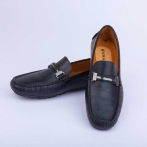 Mocassin Noir Cuir ref:m06