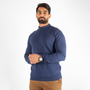 Pull Col Cheminé Bleu Roi