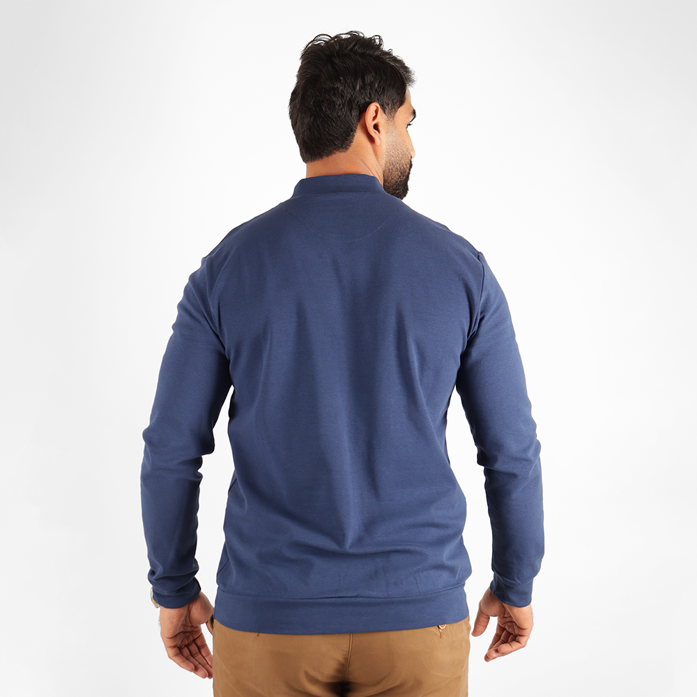 Pull Col Cheminé Bleu Roi – Image 3