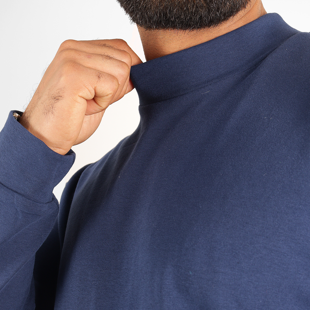 Pull Col Cheminé Bleu Roi – Image 4