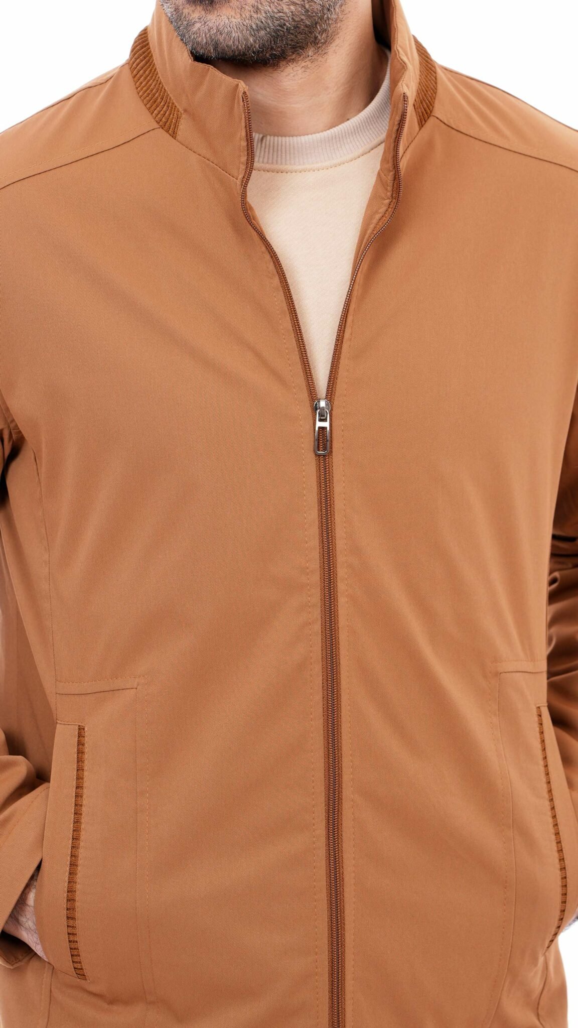 Blouson homme Premium camel – Image 4
