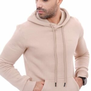 Sweat Capuche Homme Beige
