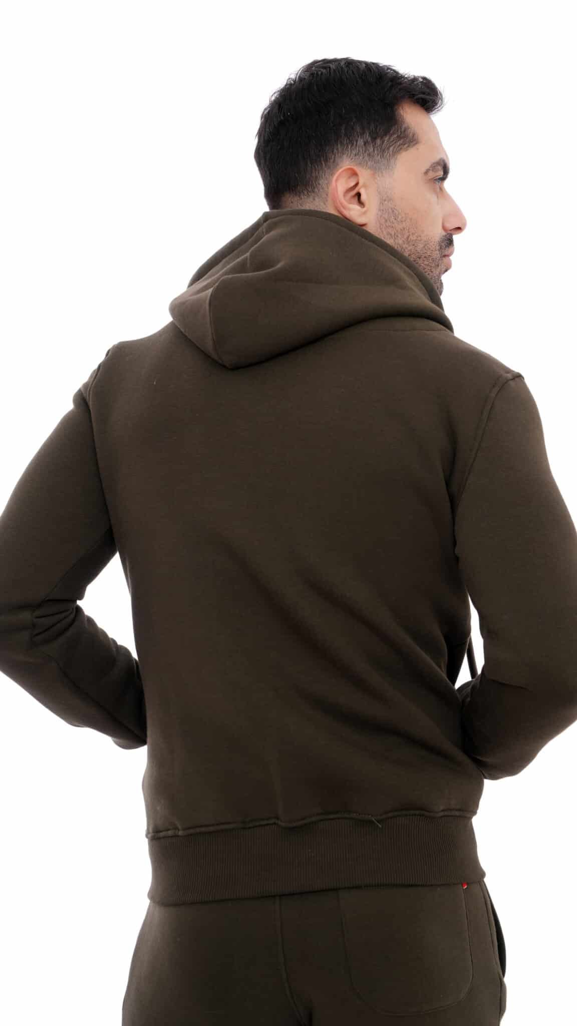 Sweat Capuche Homme Vert – Image 4