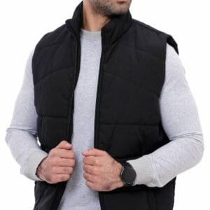 Doudoune Imperméable Sans Manche Noir