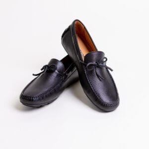 Mocassin Noir Crispé